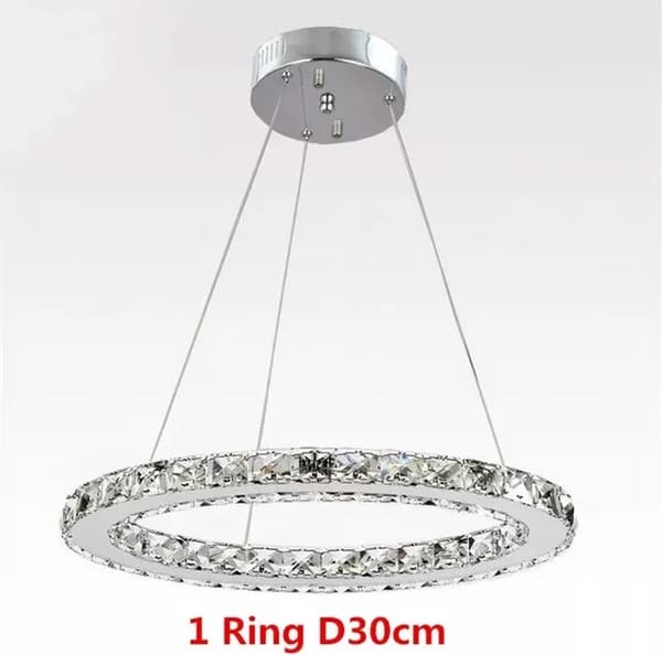 Krystal Led Krone, Moderne Design, Luksus Dekoration, , 1Ring D30cm, changeable By Button