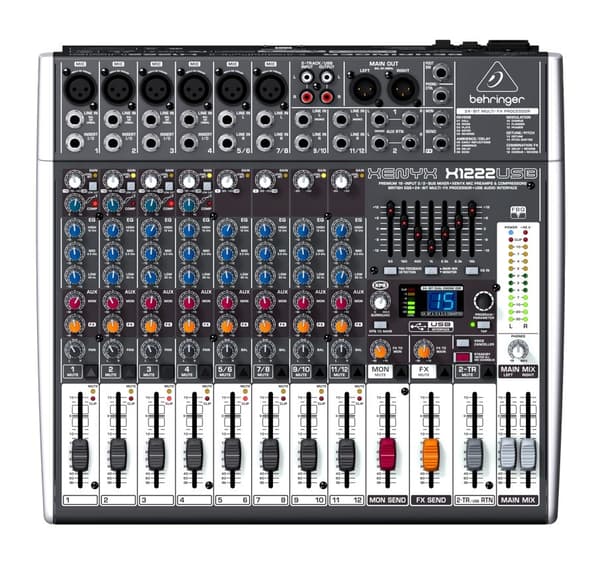 Behringer X1222USB ljudmixer 4 kanaler