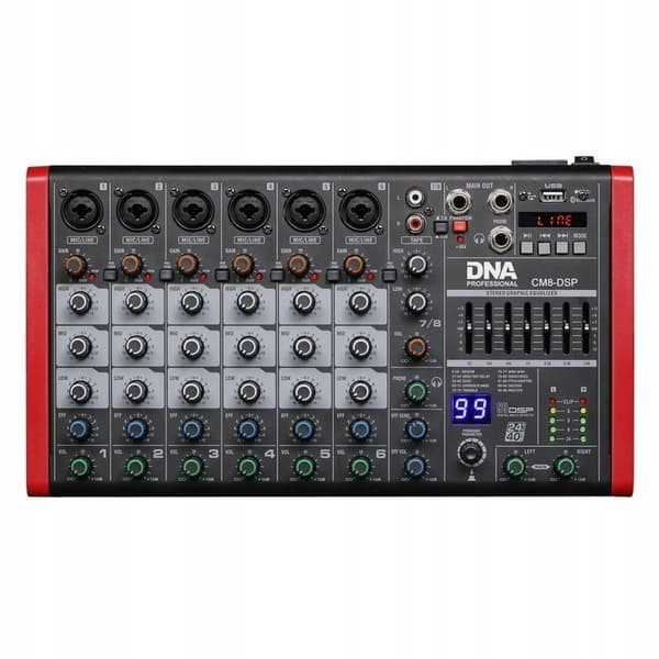 DNA CM8-DSP lydmixer USB MP3 Bluetooth Phantom