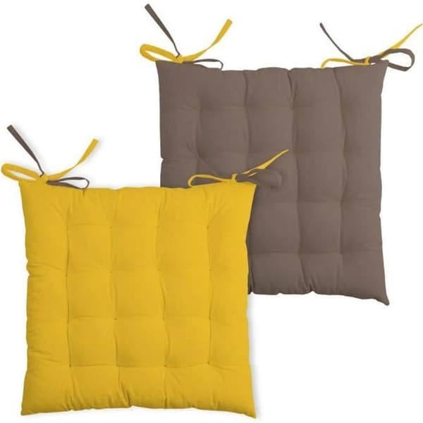Stolsdyna - HOME MAISON - Senap-Taupe - 40x40 cm - Vanlig - Skandinavisk - Modern