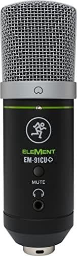 Mackie EM-91CU+ USB-kondensatormikrofon (24-bit / 96 kHz) med mikrofonstød