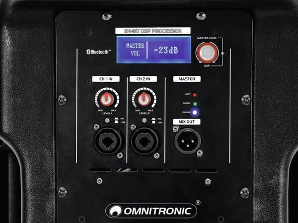 OMNITRONIC XKB-212A 2-vejs højttaler, aktiv, DSP