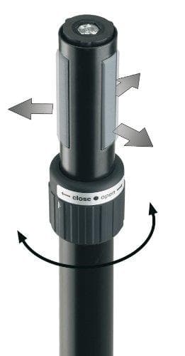 Konig & Meyer K&M 21340 Afstandsrør med håndsving og ringlås Sort