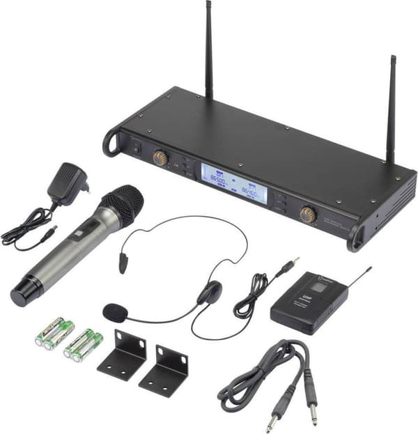 Renkforce BM-7200 Trådlös mikrofonsats Sändningsmetod: Radio Inkl. kabel-