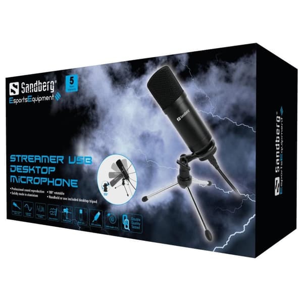 Sandberg Streamer USB pöytämikrofoni