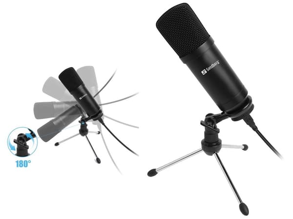 Sandberg Streamer USB Skrivebordsmikrofon