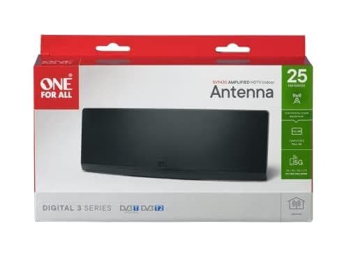 One For All SV 9430-5G Passiv DVB-T/T2 fladantenne indendørs sort