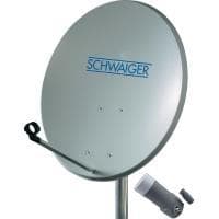 SCHWAIGER SAT system 60 cm 1 deltager enkelt LNB lysegrå