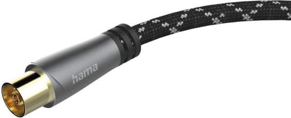 Hama anslutningskabel, a) från 1x koaxialkontakt, b) till 1x koaxialkoppling, 3 meter, quadruple g (00205071)