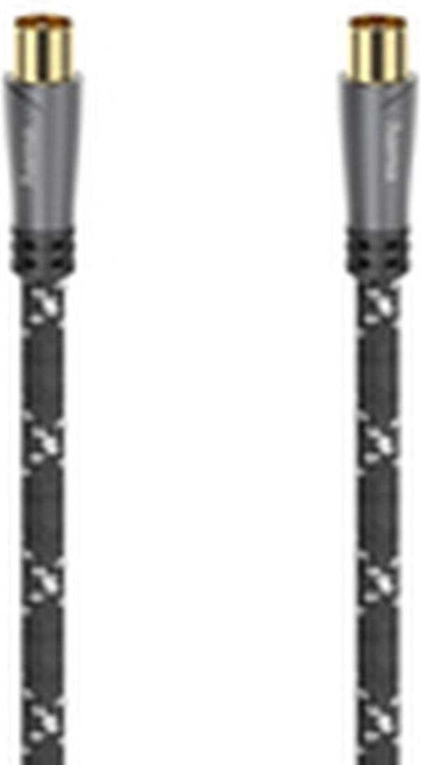 Hama anslutningskabel, a) från 1x koaxialkontakt, b) till 1x koaxialkoppling, 3 meter, quadruple g (00205071)