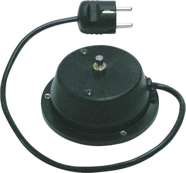 Eurolite MD-1015 roterande motor med plugg. Produktens färg: Svart. Inspänning: 230 V, ingångsfrekvens: 50 Hz. Vikt: 300 g. Mått (BxDxH): 113 x 133 x