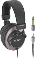 Pikkukuva 5 / 5: Roland RH-300 studiokuulokkeet korvan yli taitettavat, kääntyvät korvakupit hopea, musta (401630)