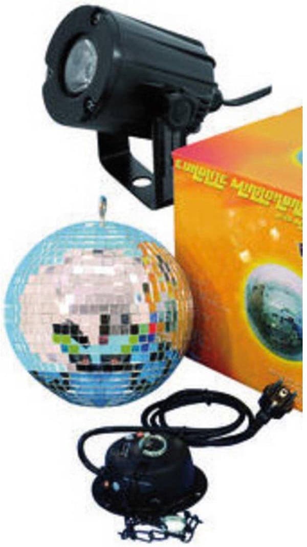Eurolite spejlkugle sæt 200 mm med LED spot disco kugle (50101856)