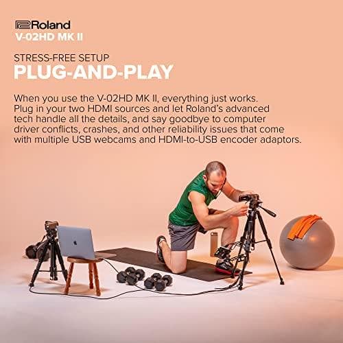 ROLAND V-02HD MK2 - Micro Video Streaming Switcher USB-C-lähdöllä (424321A38)