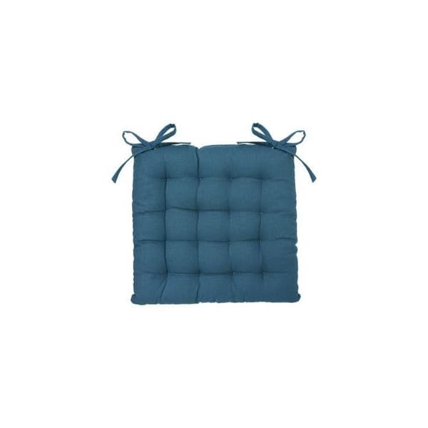 Stolsdyna med knutar 38 x 38 cm Atmosphéra - Ankblå