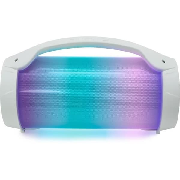 Bluetooth® högtalare med PARTY LITE ljuseffekter med mikrofon och Bigben White Handle