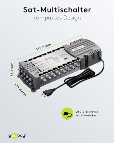 Goobay satellit multi-switch 9 indgange/16 udgange (64884)