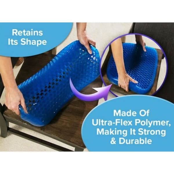Sittdyna - Ortopedisk - Gel - Bekväm - Ergonomisk - Blå