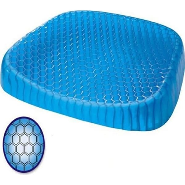 Sittdyna - Ortopedisk - Gel - Bekväm - Ergonomisk - Blå