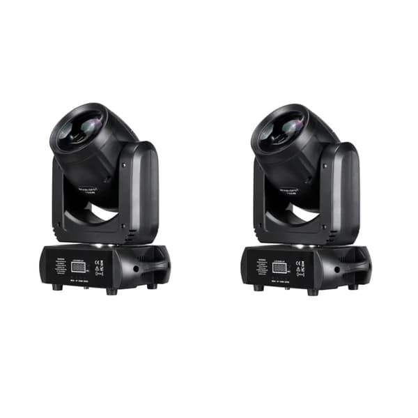 LED Moving Head-ljus, 150W Effekt, Stråle- och Spotljuseffekter, 2 st 150W Beam Spot, EU-kontakt