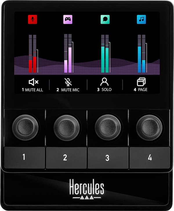 Hercules Stream 100 - Svart - 4 knappar - Windows 10 - Windows 11 - 110 mm - 113 mm - 90 mm (4780933