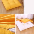 Miniatyrbild 2 av 3: Coussin Tatami i bomull och lin, stolskudde fyra säsonger, bilkudde - Gul