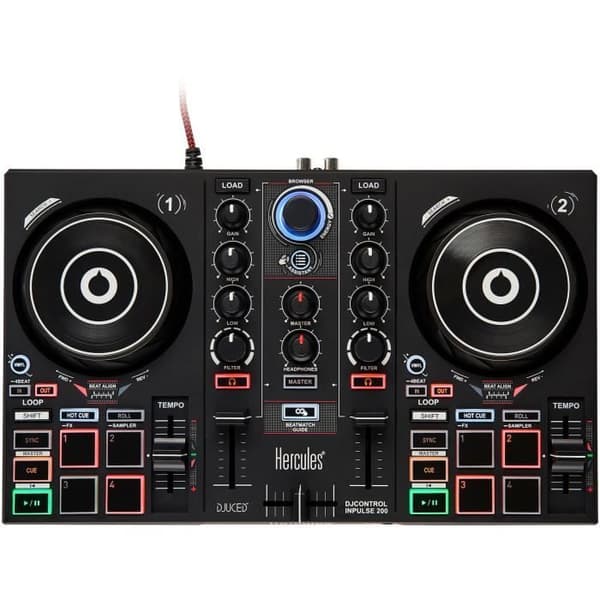 HERCULES DJLEARNING KIT MK2 - Allt-i-ett DJ-kit för att lära sig mixa - Programvara och handledning ingår