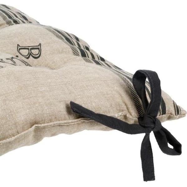 Stolsitsar - ATMOSPHERA - Set med 4 - 38 x 38 cm - Färg LIN och GRÅ - Bistråstil
