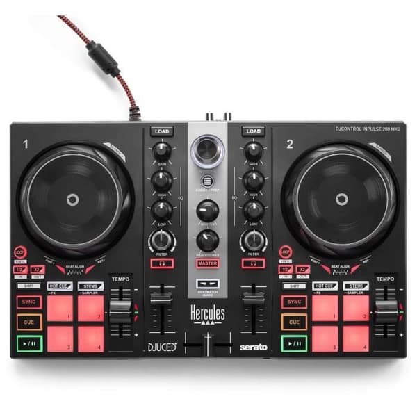 HERCULES DJ CONTROL INPULSE 200 MK2 - Idealisk DJ-kontroller för att lära sig mixa - Programvara och tutorials ingår