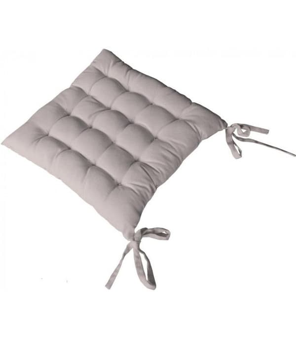 Quiltad stolsdyna i bomull - HOME MAISON - Naturlig - 38x38cm