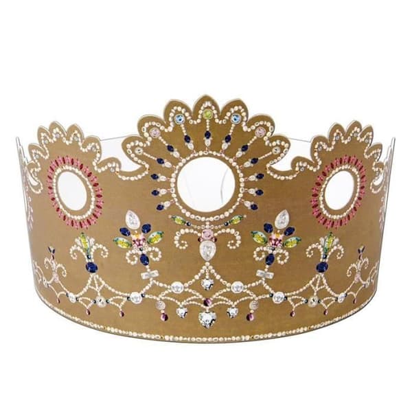 2 kartongkronor för galette des rois - Kristall - Set med 2 - Klassisk - Tidlös