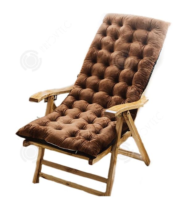 INN Stolsdyna 125x50x10cm Förtjockad och förlängd Liggstolsdyna med remmar Mjuk och bekväm hopfällbar kudde