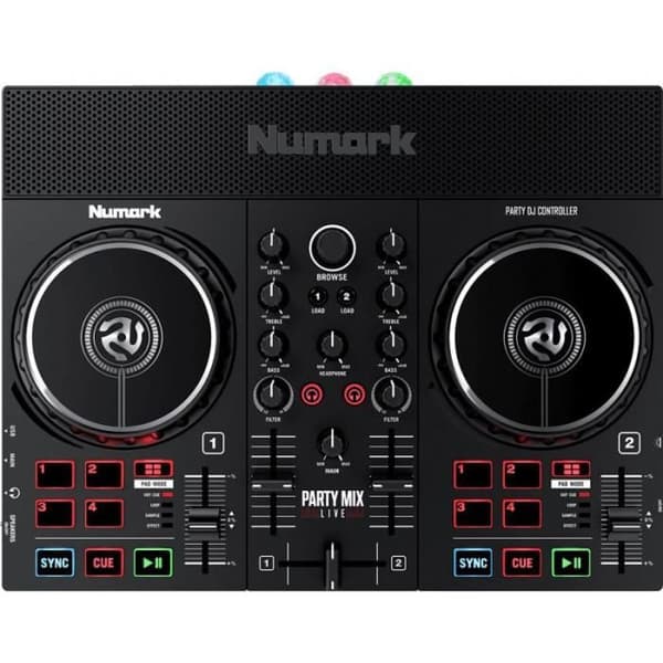 Numark PARTYMIXLIVE - 2-vägs USB DJ Controller med högtalare