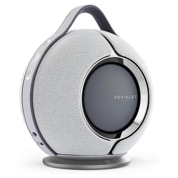 Ansluten Hi Fi-högtalare Devialet Mania Grey med docka