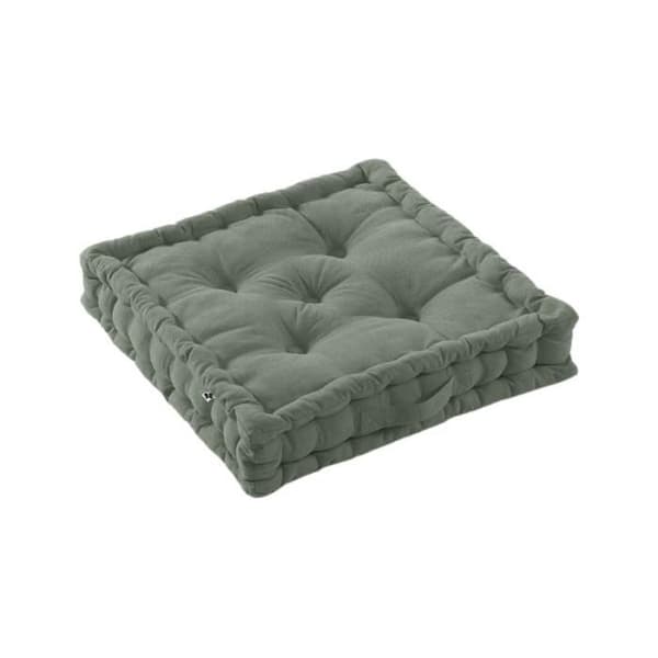 Utomhus golvkudde vattenavvisande - UV-skydd "Kala" i bomull 50 x 50 x 10 cm l'Effet Papillon - Kala Romarin