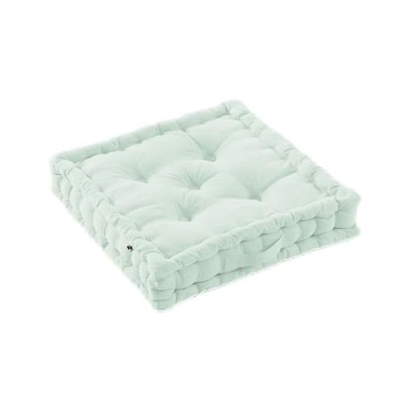 Utomhus golvkudde vattenavvisande - UV-skydd "Kala" i bomull 50 x 50 x 10 cm l'Effet Papillon - Kala Mint