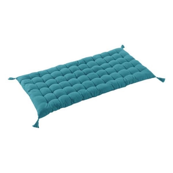 Solmadrass med vattentåliga pom-poms - Anti-UV Utomhus "Kala" i Bomull 60 x 120 cm l'Effet Papillon - Kala Paon