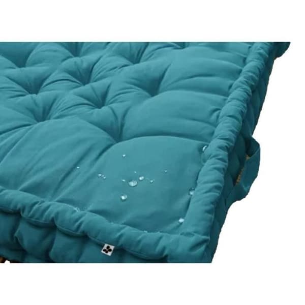 Utomhusgolvmadrass av vattenavvisande material - Anti-UV "Kala" i bomull 50 x 50 x 10 cm l'Effet Papillon - Kala Paon