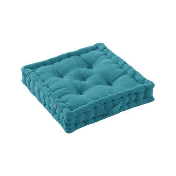 Utomhusgolvmadrass av vattenavvisande material - Anti-UV "Kala" i bomull 50 x 50 x 10 cm l'Effet Papillon - Kala Paon