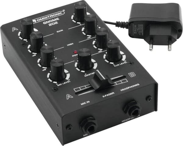 OMNITRONIC Mixer - Audiomikseri GNOME-202 Mini Mixer - musta