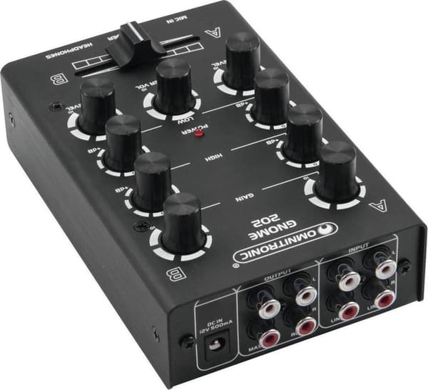 OMNITRONIC Mixer - Audiomikseri GNOME-202 Mini Mixer - musta