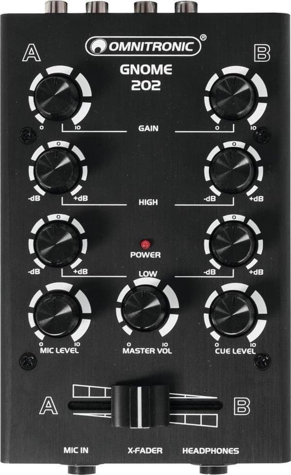OMNITRONIC Mixer - Ljudmixer GNOME-202 Mini Mixer - svart