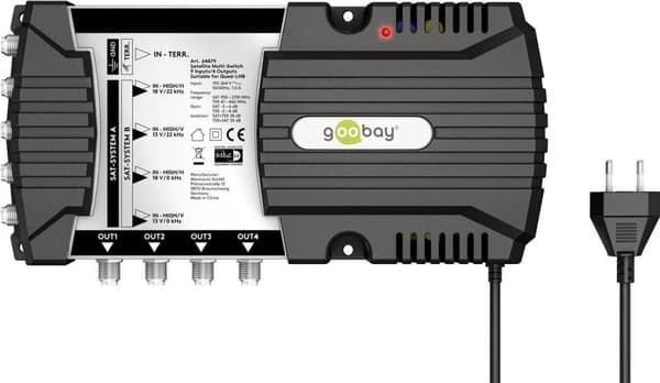 Goobay satellit multi-switch 9 indgange/4 udgange (64879)