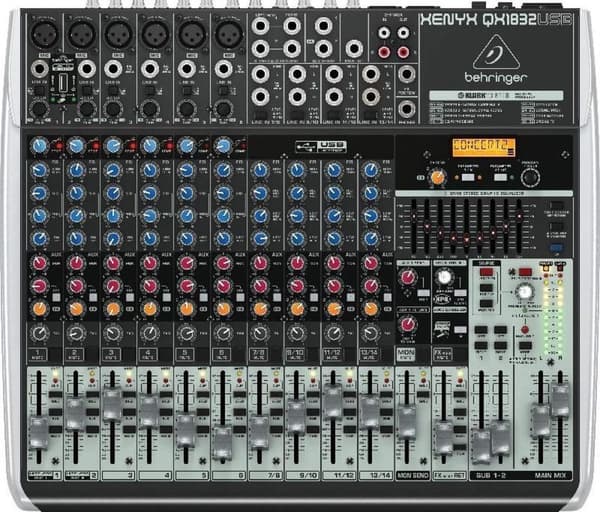 Behringer Console Mixer QX1832USB Antal kanaler: 14 USB-porte (32471)