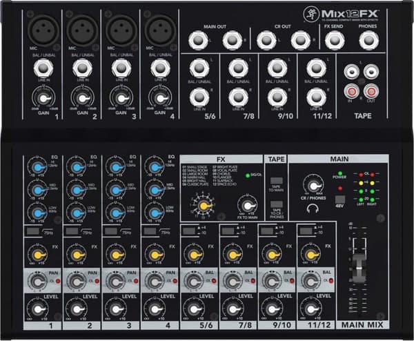 Mackie Mix12FX 12-kanaler 20 - 30000Hz Sort