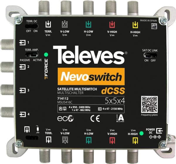 Multiswitch 10,20 cm (4") 2x16 NEVO-SCR dCSS-kaskad. MSU5416C (MSU5416C)