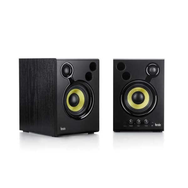 HERCULES DJMONITOR 42 - Aktiva övervakningshögtalare - 2 x 20W RMS - 4'' woofer - 9mm MDF trälåda - Svart