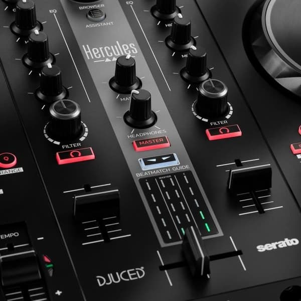 HERCULES DJ CONTROL INPULSE 300 MK2 - USB DJ-kontroller - 2 kanaler - 16 pads - Programvara och handledningar - Inbyggt ljudkort