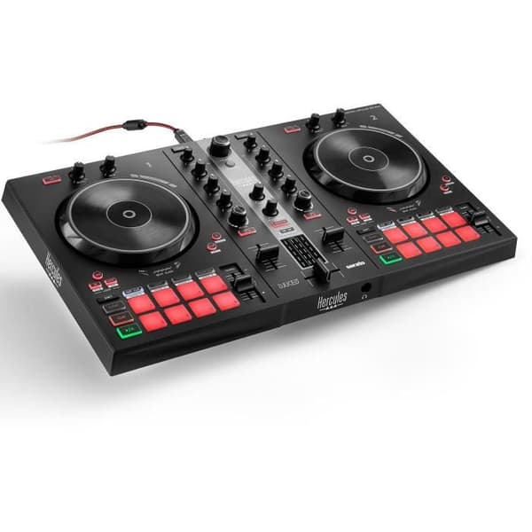 HERCULES DJ CONTROL INPULSE 300 MK2 - USB DJ-kontroller - 2 kanaler - 16 pads - Programvara och handledningar - Inbyggt ljudkort