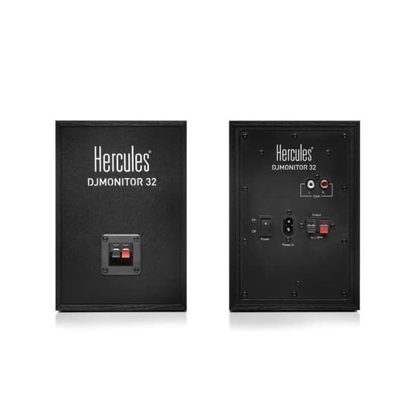 HERCULES DJMONITOR 32 - Aktiva övervakningshögtalare - 2 x 15W RMS - 3" Woofer - Stereoeffekt - Svart